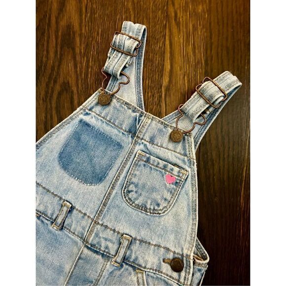OSHKOSH B’Gosh Toddler Girls 18-24 Months Denim Overalls - Picture 2 of 3